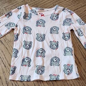 4T light pink long sleeve bear top Levi's